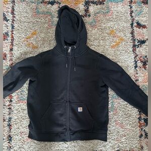 Black Carhartt Full Zip Hoodie Ladies Large